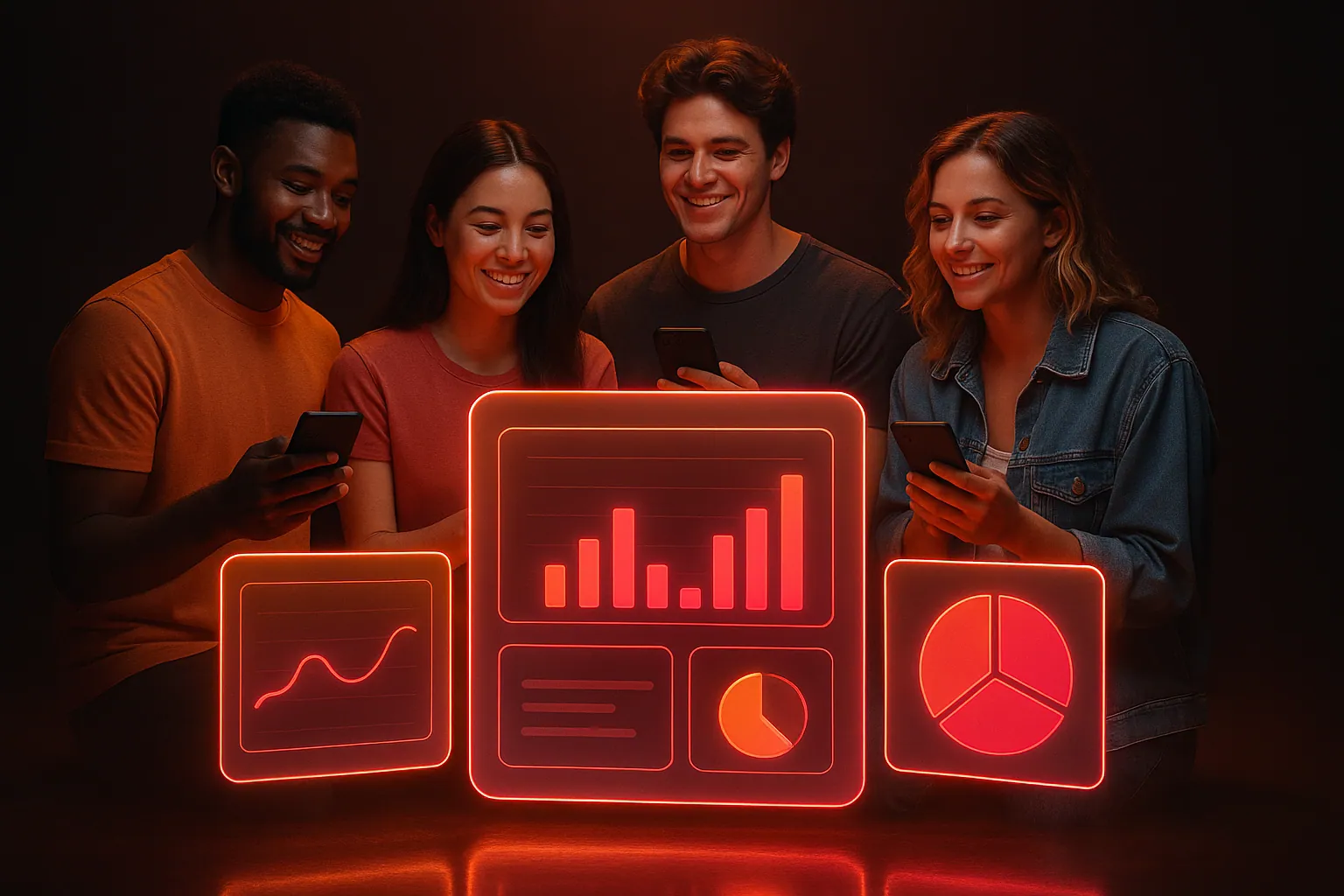 Creators using a growth platform together