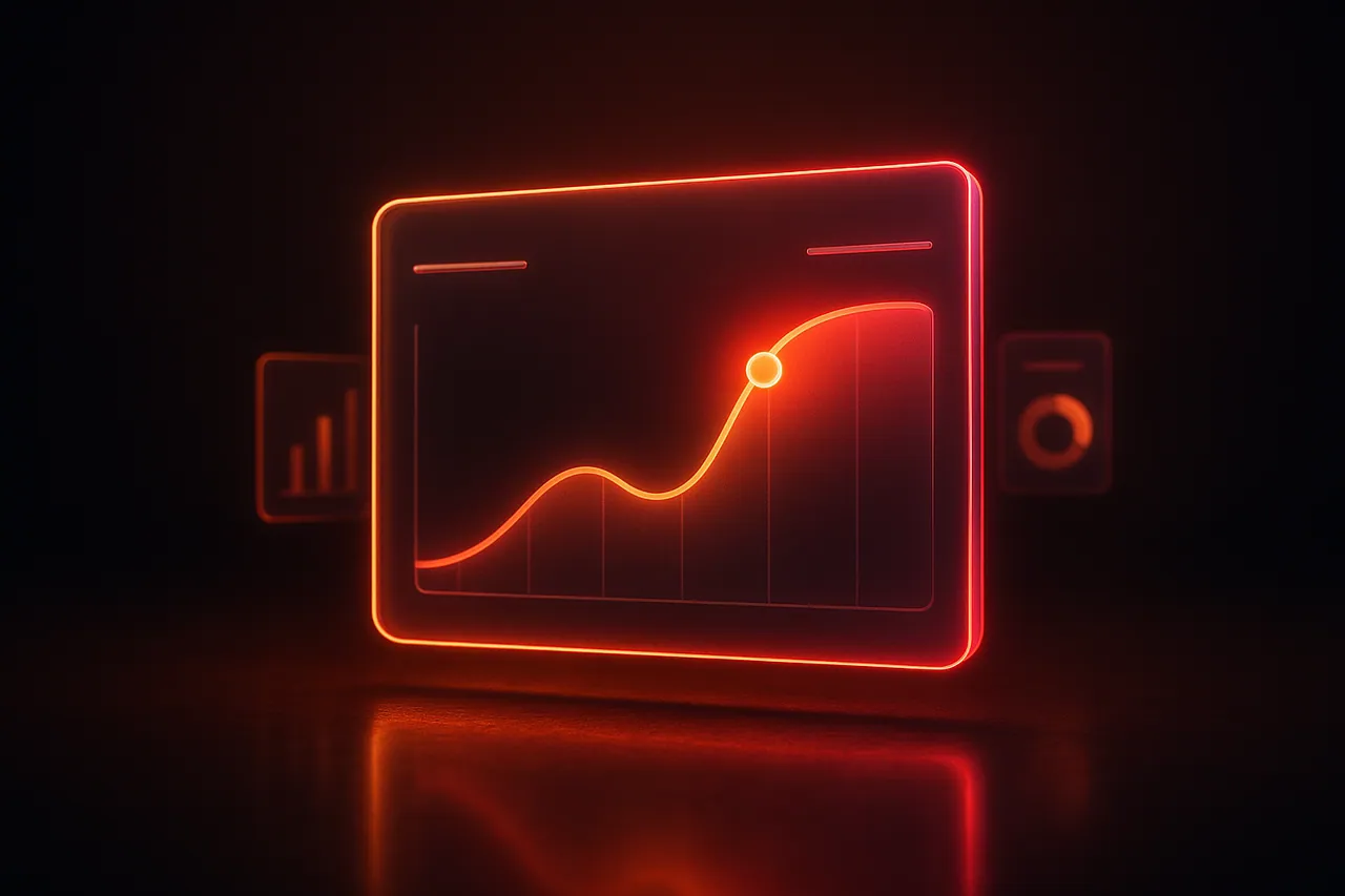 Follower activity read from an analytics chart