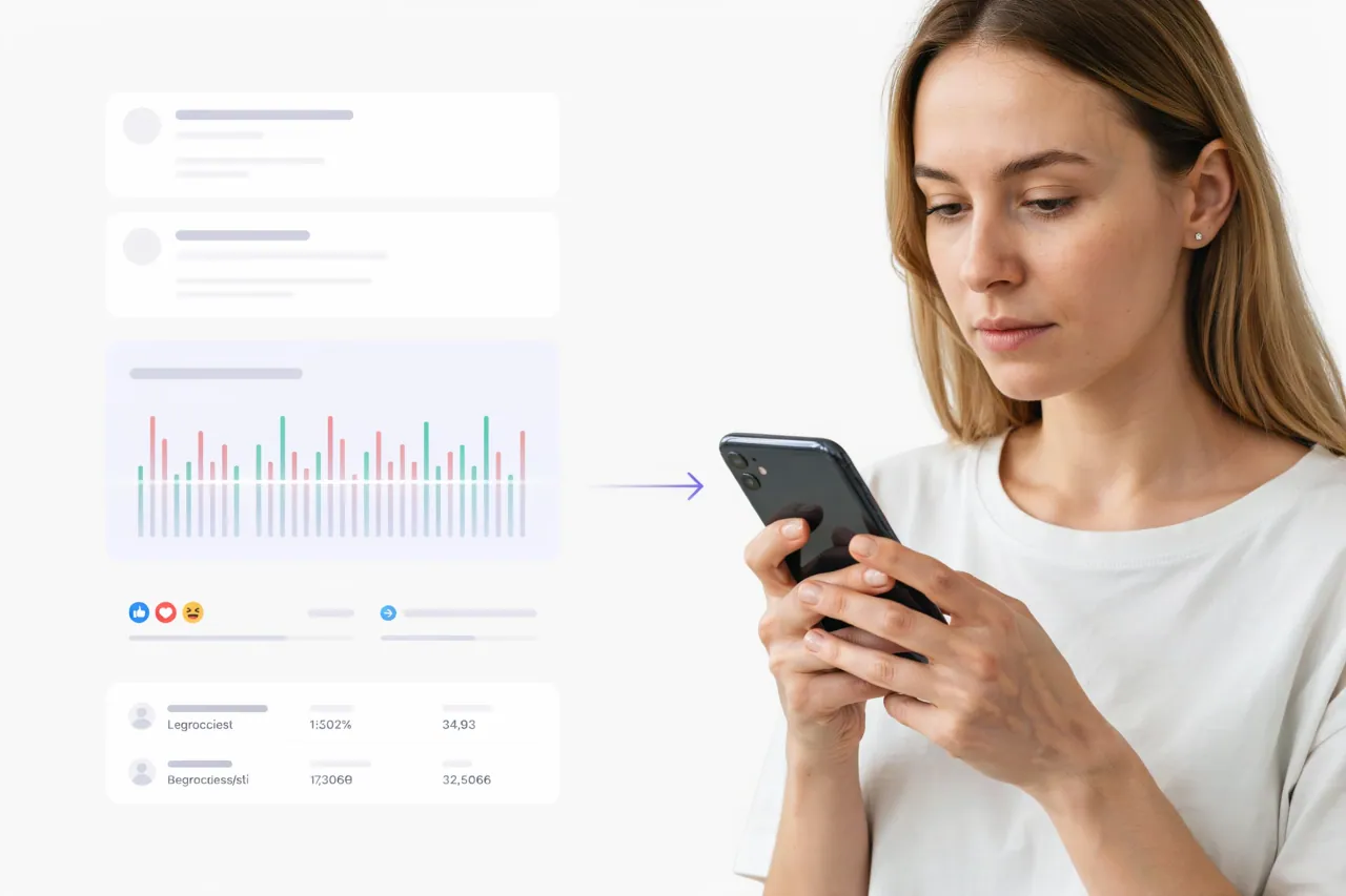 Creator reviewing median performance compared across many posts