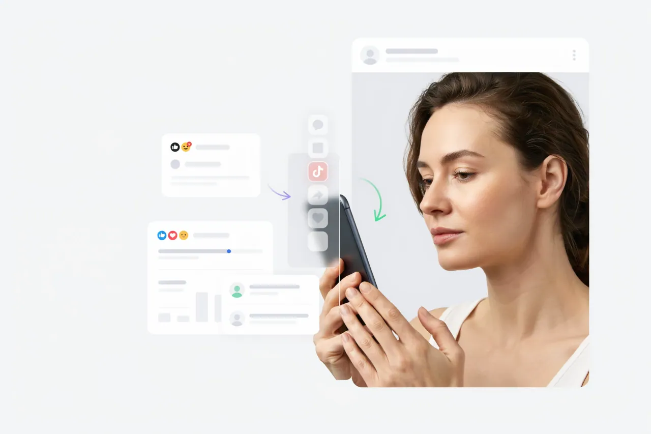 Creator reviewing a share sheet with an active toggle