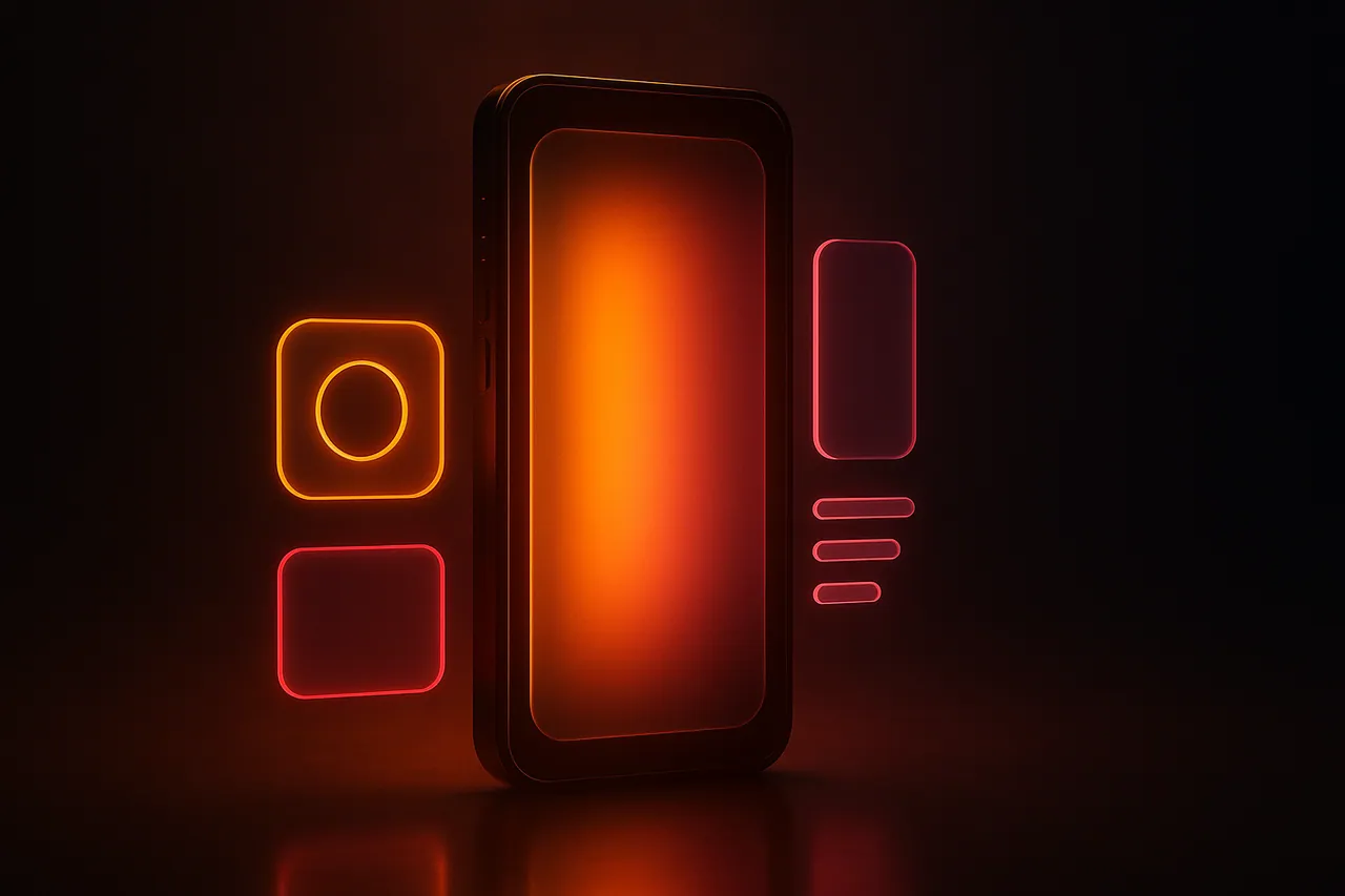 Interface safe zones within a vertical frame