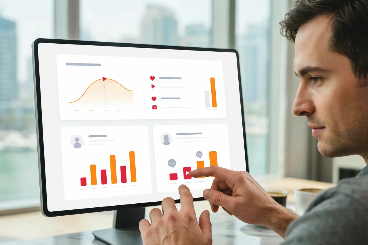 Strategist in United Arab Emirates measuring profile visits and enquiries after an Instagram follower order