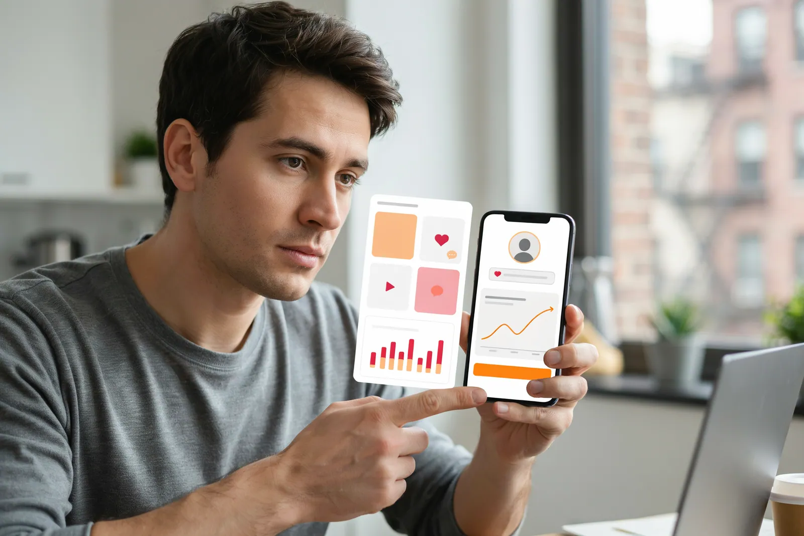 Creator in United States finishing a public Instagram profile before a follower order