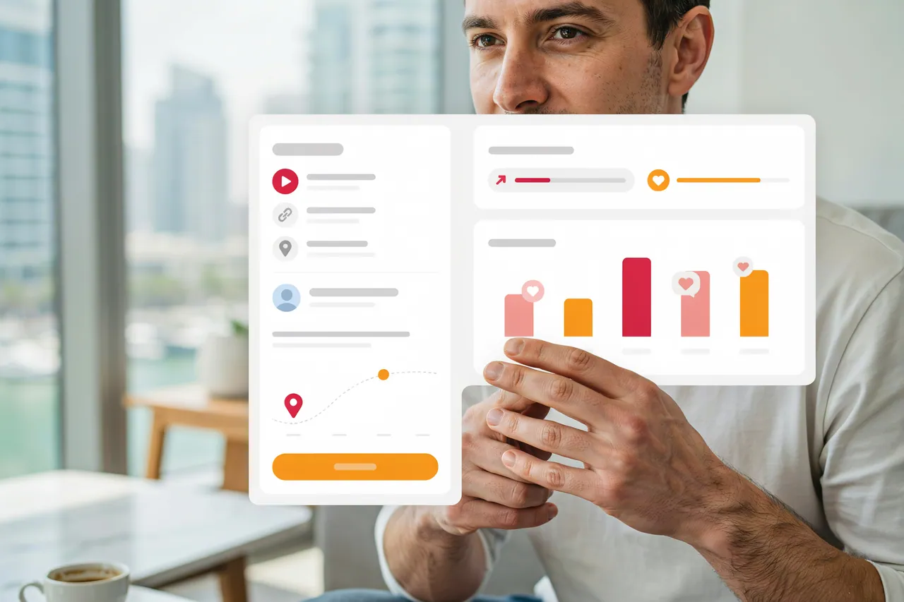 Marketer in United Arab Emirates comparing supplied shares with tracked referral traffic