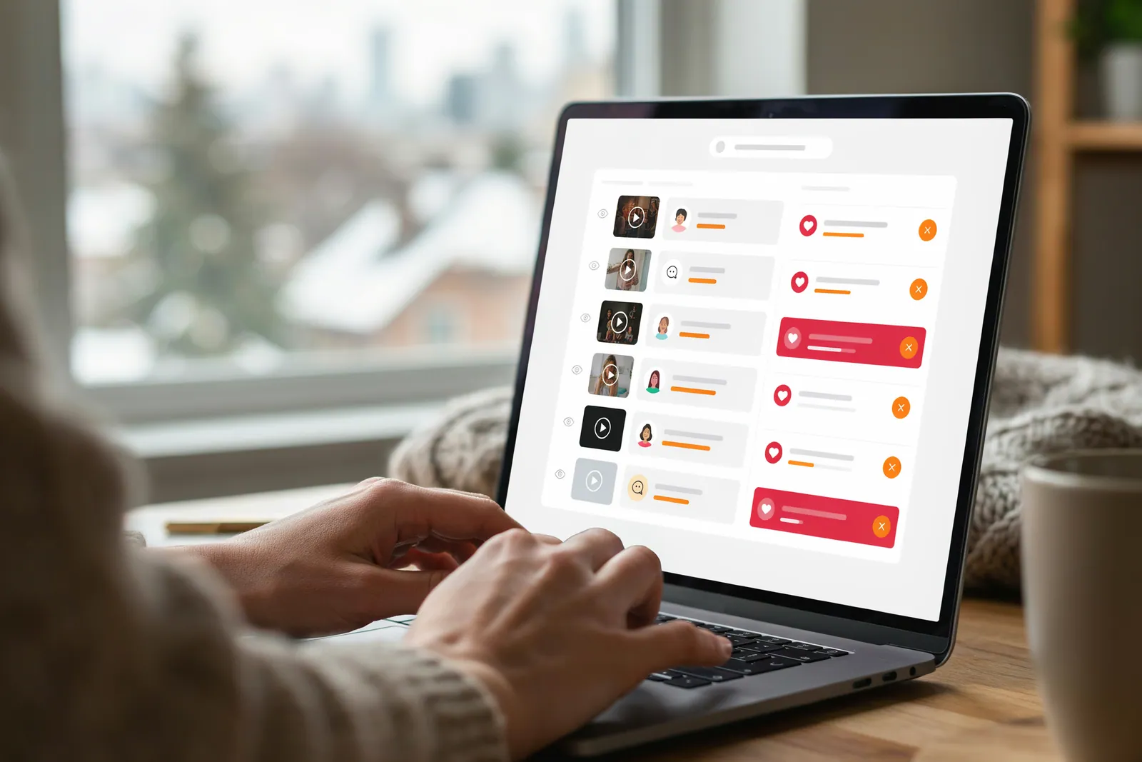 Creator in Canada reviewing recent uploads that each received a configured view quantity