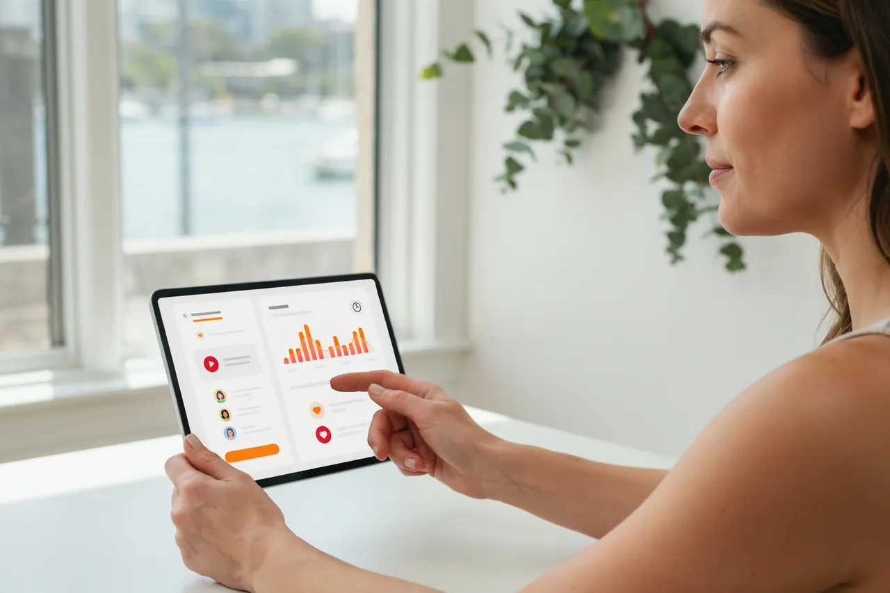 Host in Australia watching the concurrent viewer count during a public LIVE broadcast