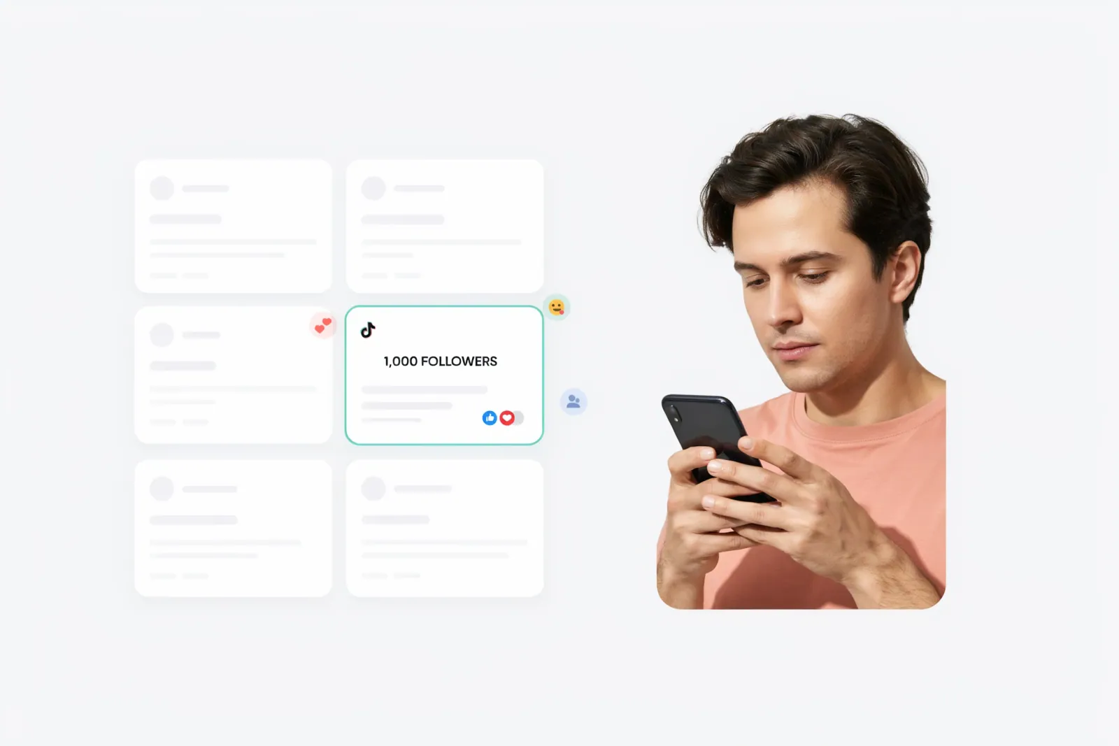 Creator comparing a 1,000 TikTok followers package for one public target