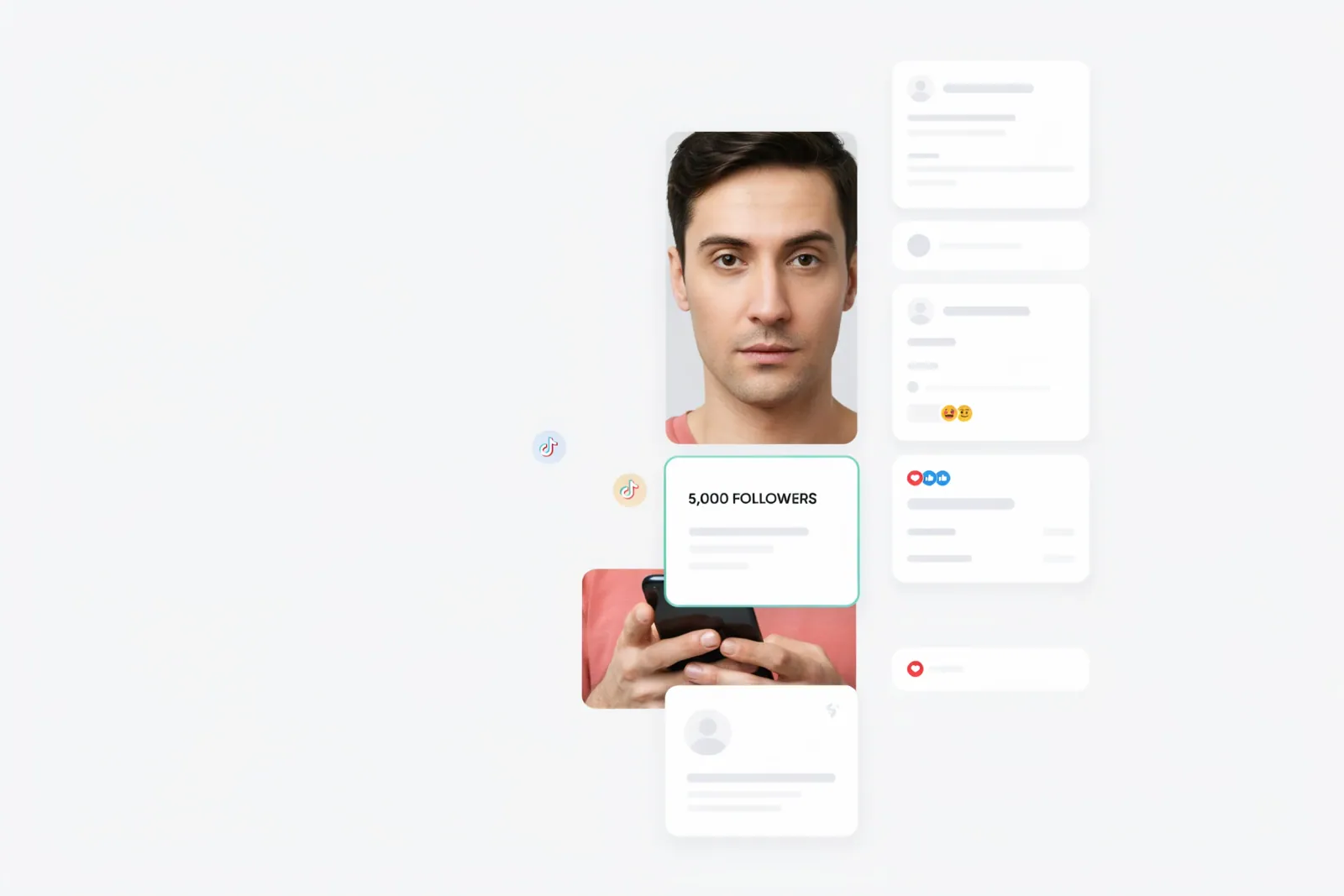 Creator comparing a 5,000 TikTok followers package for one public target