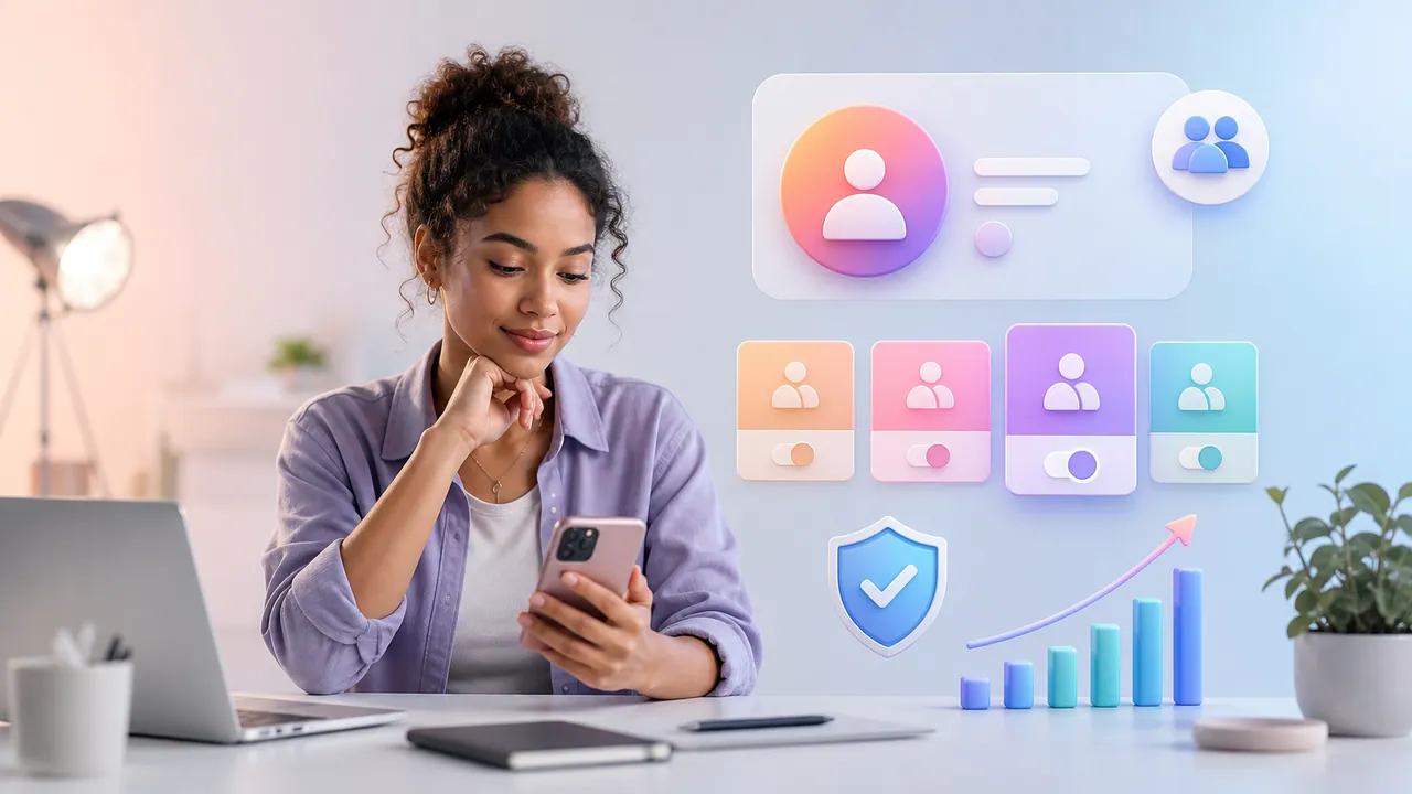Creator comparing public-profile follower package options and safeguards