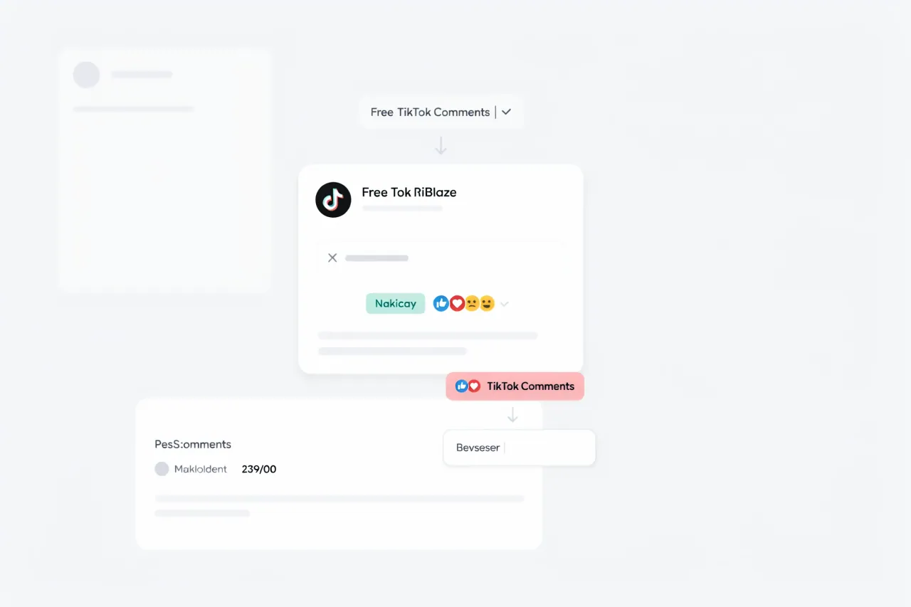 Clean interface visual showing how the Free TikTok Comments organises its result
