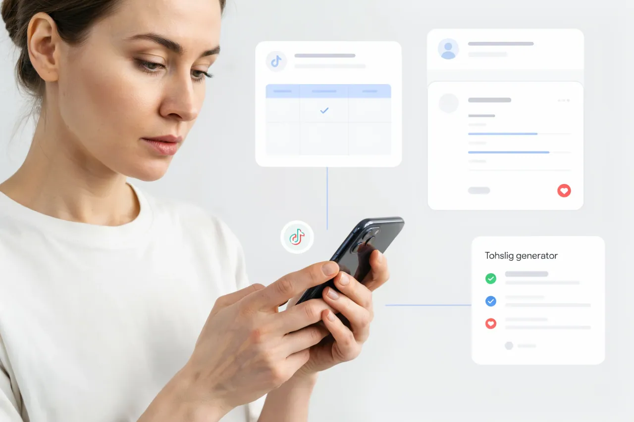 Creator applying the TikTok Hashtag Generator result to a practical content plan