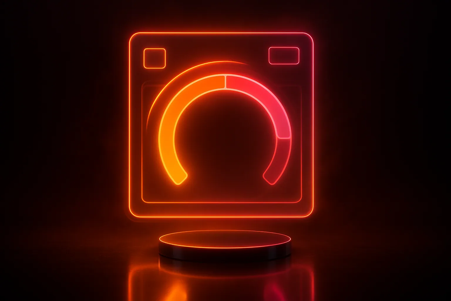An engagement rate reported on a glowing dial